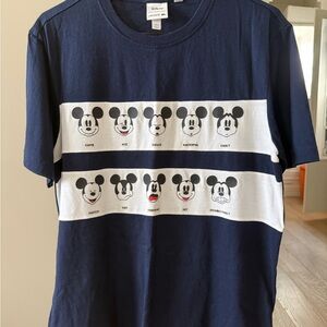 Lacoste Blue and White Short Sleeve Tee with Graphic Design
